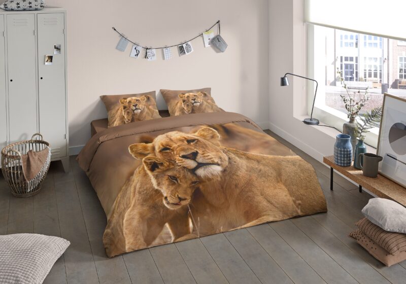 Tijgers overtrek van Pure, 135 x 200 cm, kussensloop 80 x 80 cm