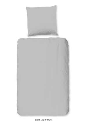 Pure dekbedovertrek - Grijs - 135 x 200 cm - 100% Polyester