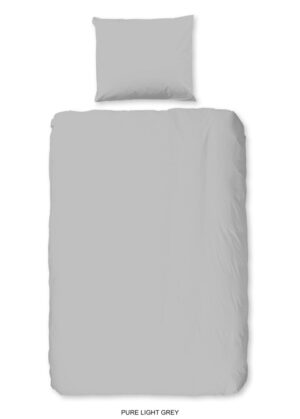 Pure dekbedovertrek - Grijs - 140 x 200/220 cm - 100% Polyester