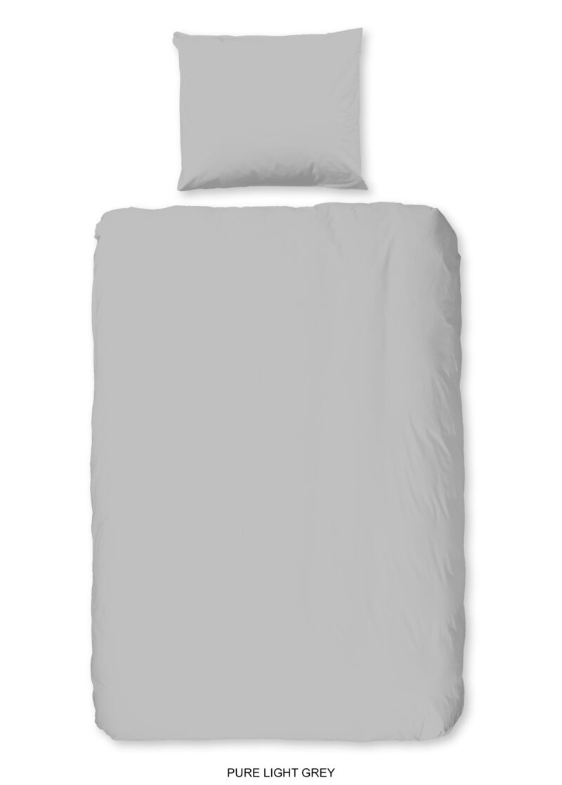 Pure dekbedovertrek - Grijs - 140 x 200/220 cm - 100% Polyester
