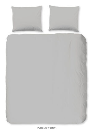 Pure dekbedovertrek - Grijs - 200 x 200/220 cm - 100% Polyester