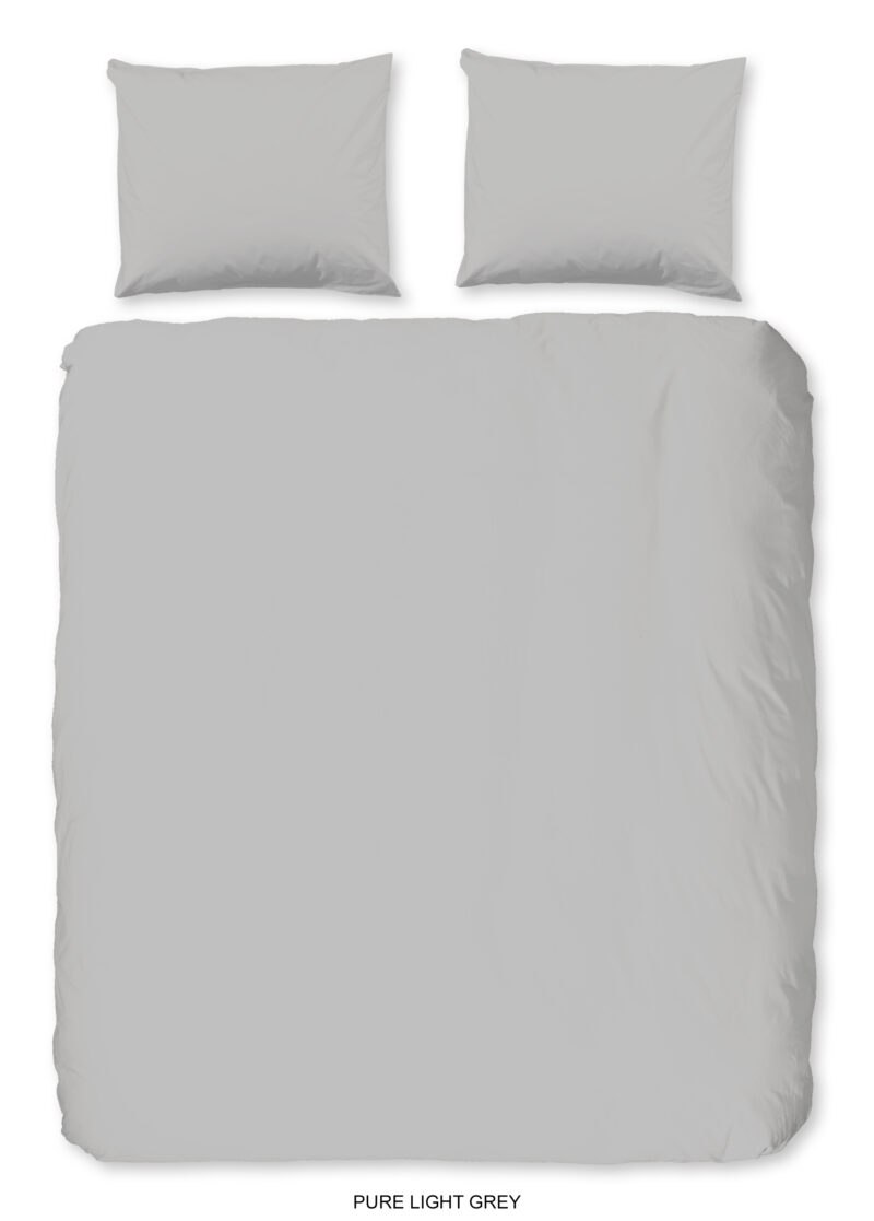 Pure dekbedovertrek - Grijs - 240 x 200/220 cm - 100% Polyester