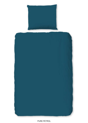 Pure dekbedovertrek - Petrol - 140 x 200/220 cm - 100% Polyester