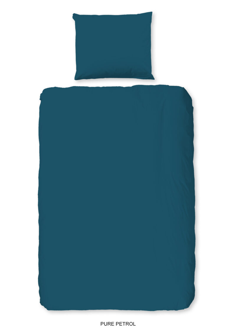 Pure dekbedovertrek - Petrol - 140 x 200/220 cm - 100% Polyester