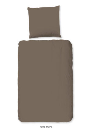 Pure dekbedovertrek - Taupe - 135 x 200 cm - 100% Polyester