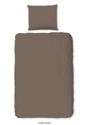 Pure dekbedovertrek - Taupe - 140 x 200/220 cm - 100% Polyester