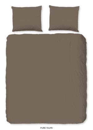 Pure dekbedovertrek - Taupe - 240 x 200/220 cm - 100% Polyester