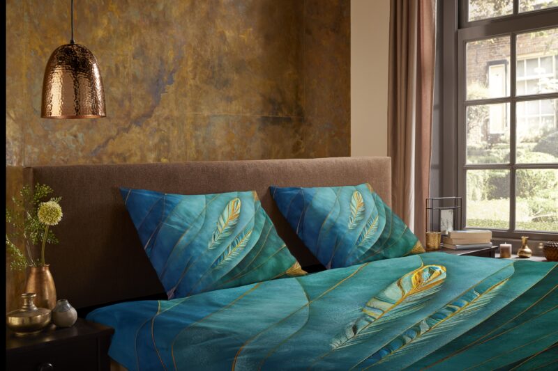 100% Polyester dekbedset veren van Pure in 135 x 200 cm - kussensloop 80 x 80 cm