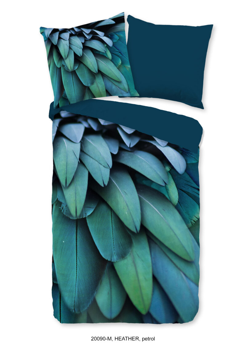 Pure dekbedovertrek veren - Petrol - 135 x 200 cm - 100% Polyester