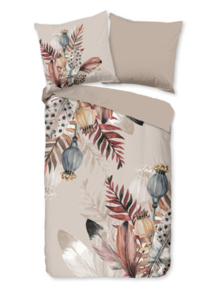 Pure dekbedovertrek veren - Taupe - 135 x 200 cm - 100% Polyester