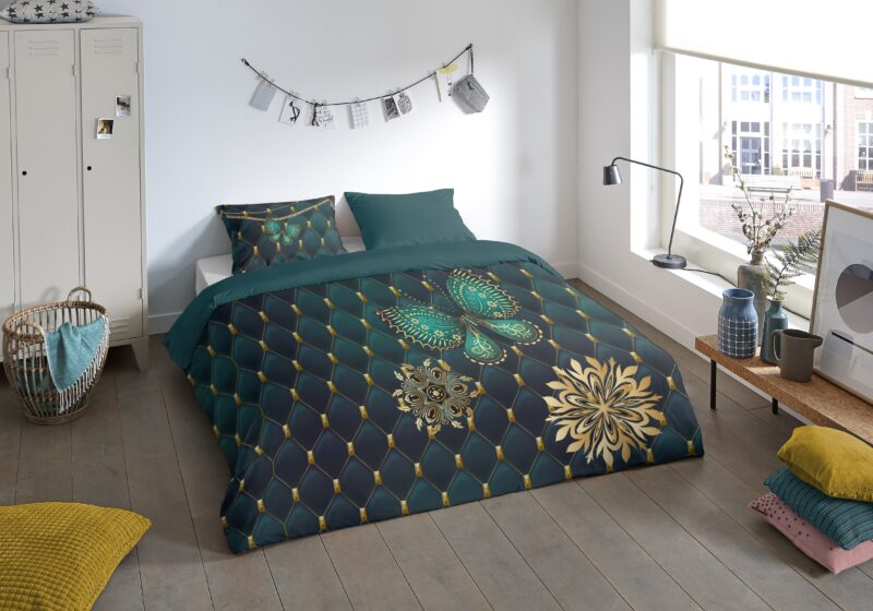 Vlinder overtrek van Pure, 135 x 200 cm, kussensloop 80 x 80 cm