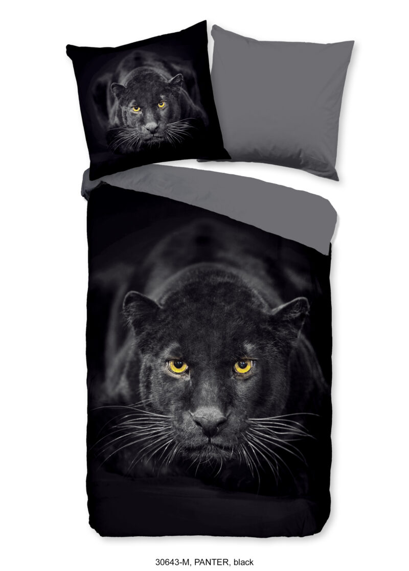 Pure dekbedovertrek zwarte panter - Zwart - 135 x 200 cm - 100% Polyester