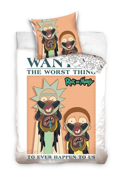 Rick & Morty dekbedovertrek Wanted 140 x 200 cm - Zwart - 140 x 200 cm - 100% katoen