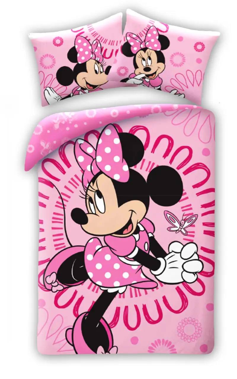 Disney Minnie Mouse dekbedovertrek - Roze - 140 x 200 cm - 100% katoen