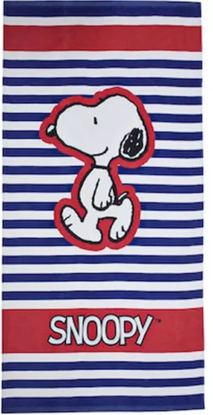 Snoopy handdoek 70 x 140 cm stripes - Multicolor - 70 x 140 cm - 100% katoen