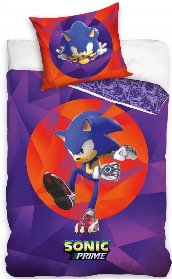 Sonic dekbedovertrek 140 x 200 cm - Blauw - 140 x 200 cm - 100% katoen