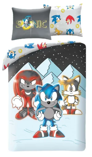 Sonic dekbedovertrek winter 140 x 200 cm - Blauw - 140 x 200 cm - 100% Polyester