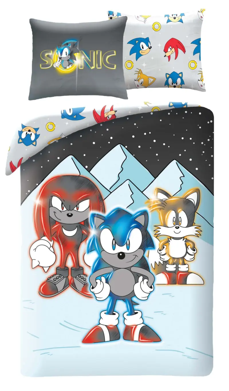 Sonic dekbedovertrek winter 140 x 200 cm - Blauw - 140 x 200 cm - 100% Polyester