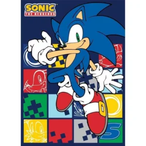 Sonic plaid blauw 100 x 140 cm - Blauw - 100 x 140 cm - 100% Polyester