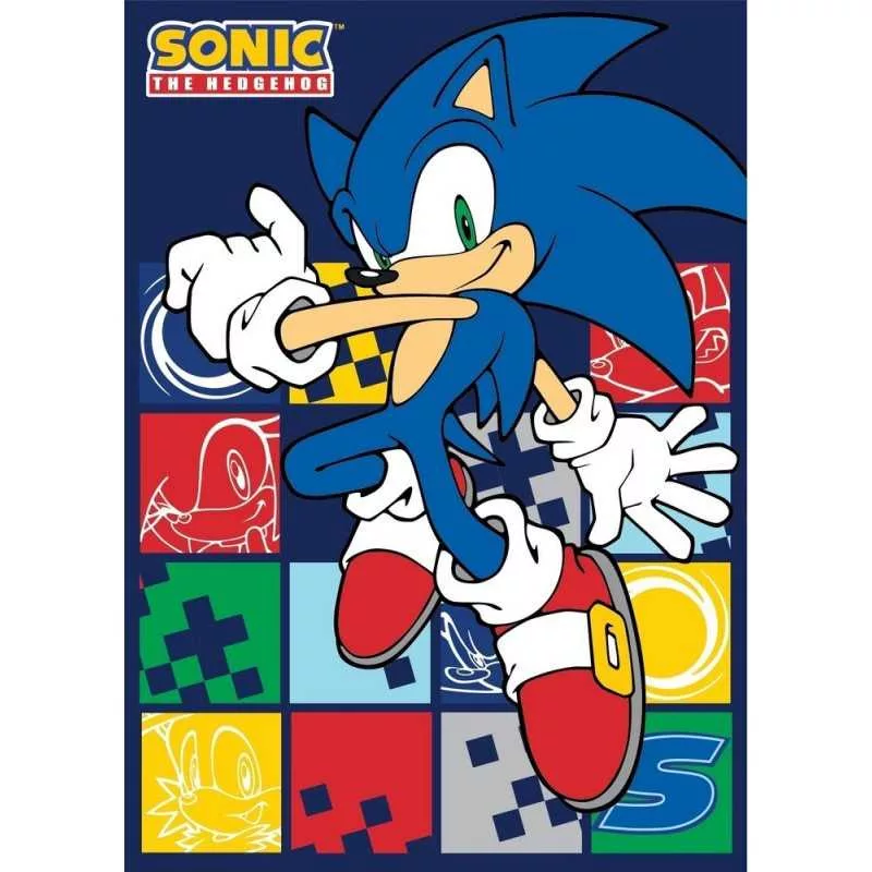 Sonic plaid blauw 100 x 140 cm - Blauw - 100 x 140 cm - 100% Polyester