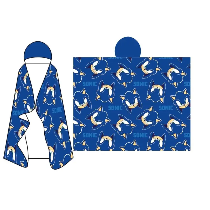 Sonic fleece plaid met capuchon 120 x 150 cm - polyester