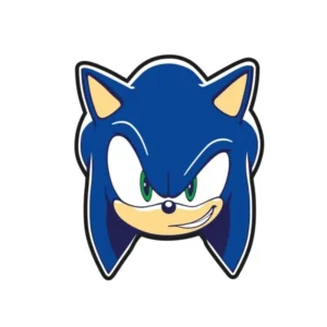 Sonic sierkussen - Blauw - 35 x 29 cm - 100% Velboa