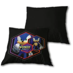 Sonic sierkussen zwart 35 x 35 cm - Zwart - 35 x 35 cm - 100% Velboa