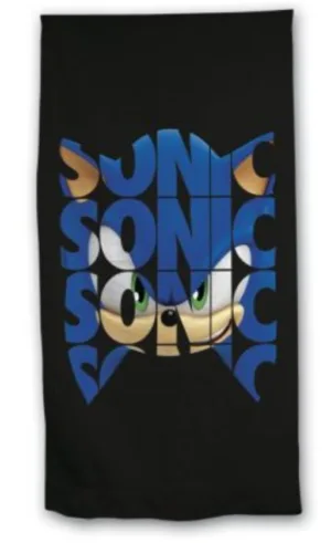 Sonic strandlaken 70 x 140 cm Polyester - Zwart - 70 x 140 cm - 100% Polyester