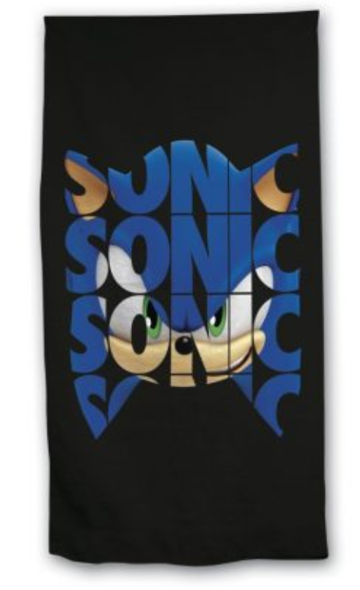 Sonic strandlaken 70 x 140 cm Polyester - Zwart - 70 x 140 cm - 100% Polyester