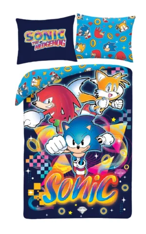 Sonic dekbedovertrek 140 x 200 cm - Blauw - 140 x 200 cm - 100% Polyester