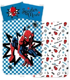 Spiderman dekbedovertrek 100 x 135 cm - Blauw - 100 x 135 cm - 100% katoen