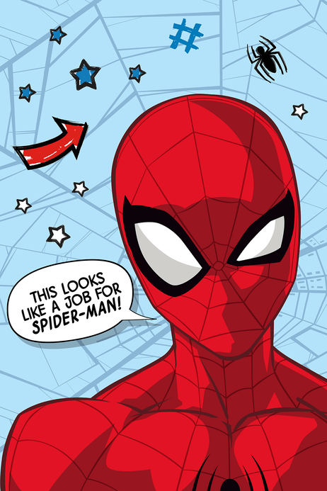 Spiderman plaid Job 100 x 150 cm - Roze - 100 x 150 cm - 100% Polyester