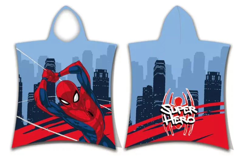 50 x 115 cm badponcho van Spiderman, 50 x 115 cm