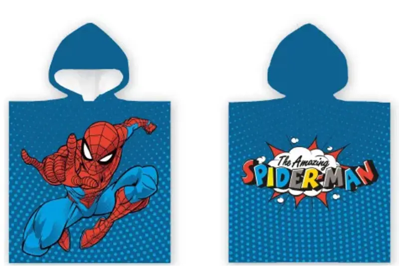 50 x 100 cm badponcho van Spiderman, 50 x 100 cm