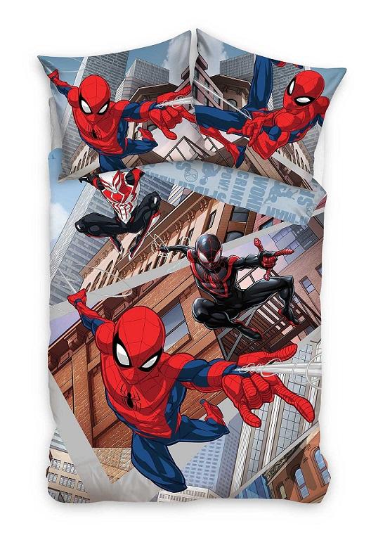 Spiderman dekbedovertrek City 140 x 200 cm - Multicolor - 140 x 200 cm - 100% katoen