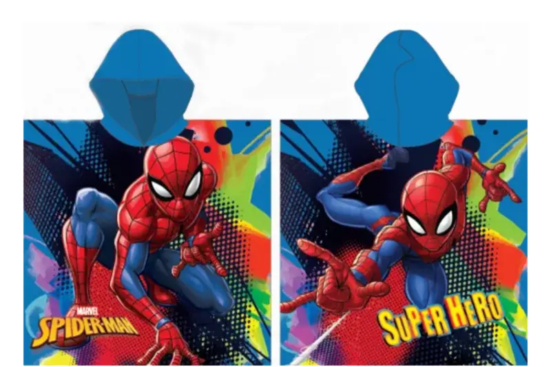 55 x 110 cm badponcho van Spiderman, 55 x 110 cm