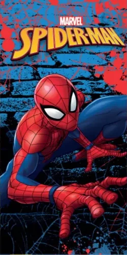 Spiderman strandlaken 70 x 140 cm - Blauw/Rood - 70 x 140 cm - 100% katoen