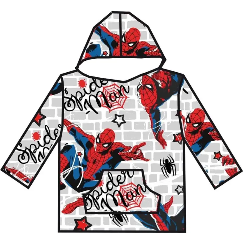 Spiderman poncho maat XS - Multicolor - x S-L cm - 100% Polyester - foto 1