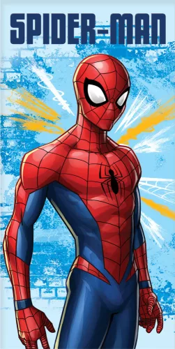 Spiderman strandlaken blauw 70 x 140 cm - Blauw/Rood - 70 x 140 cm - 100% katoen
