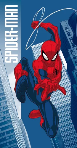 Spiderman strandlaken city 70 x 140 cm katoen - Rood - 70 x 140 cm - 100% katoen