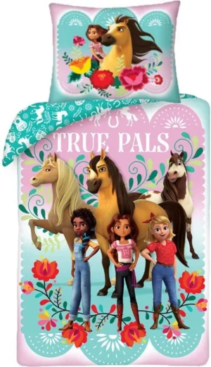 Spirit dekbedovertrek True Pals - Roze - 140 x 200 cm - Katoen