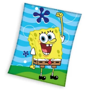 Spongebob plaid 130 x 170 cm blauw - Blauw - 130 x 170 cm - 100% Polyester