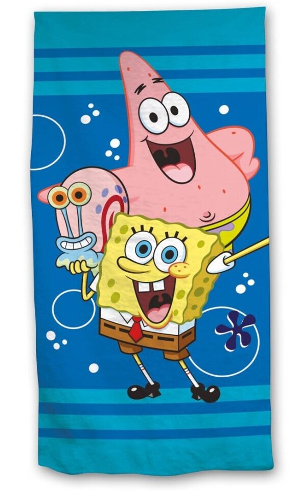 Spongebob strandlaken 70 x 140 cm - Blauw - 70 x 140 cm - 100% Polyester