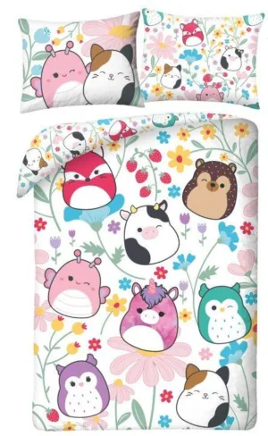 Squishmallows dekbedovertrek 140 x 200 cm - Lichtblauw - 140 x 200 cm - 100% Polyester