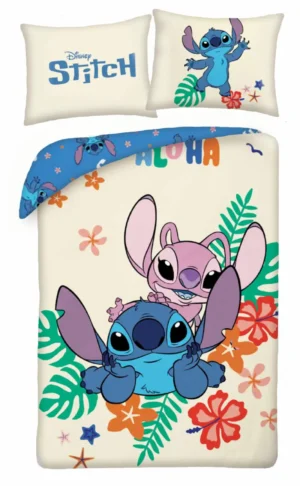Lilo en Stitch dekbedovertrek Aloha Angel 140 x 200 cm - Multicolor - 140 x 200 cm - 100% katoen