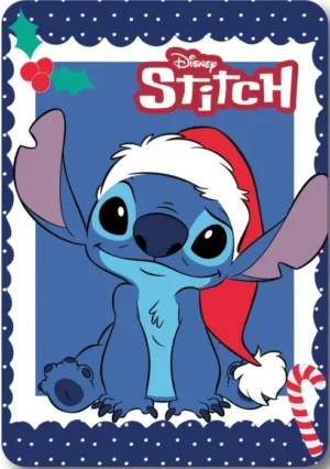 Lilo en Stitch fleece deken 100 x 140 cm - Blauw - 100 x 140 cm - 100% Polyester