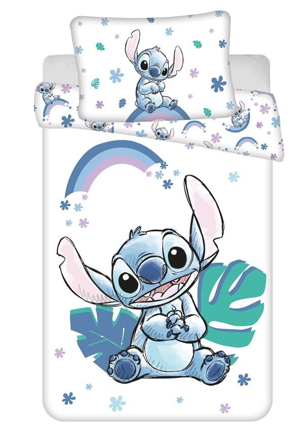 Lilo en Stitch dekbedovertrek Regenboog - Wit - 100 x 135 cm - 100% katoen
