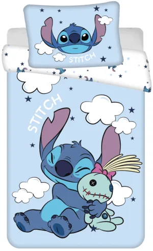 Lilo en Stitch dekbedovertrek 140 x 200 cm - Lichtblauw - 140 x 200 cm - 100% katoen