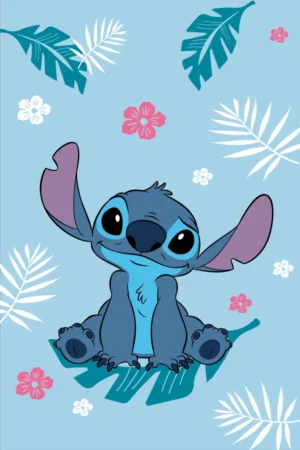 Lilo en Stitch plaid 100 x 150 cm blauw - Blauw - 100 x 150 cm - 100% Polyester
