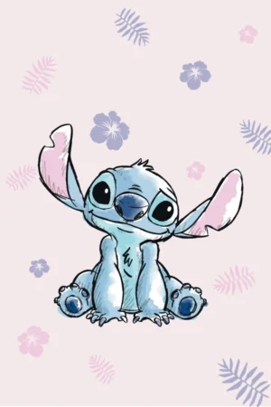 Lilo en Stitch plaid 100 x 150 cm roze - Roze - 100 x 150 cm - 100% Polyester